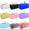 Disposable Table Skirt & Tablecloth Plastic Table Cover Decoration Birthday Party Wedding Festival Round Rectangular Tables 1