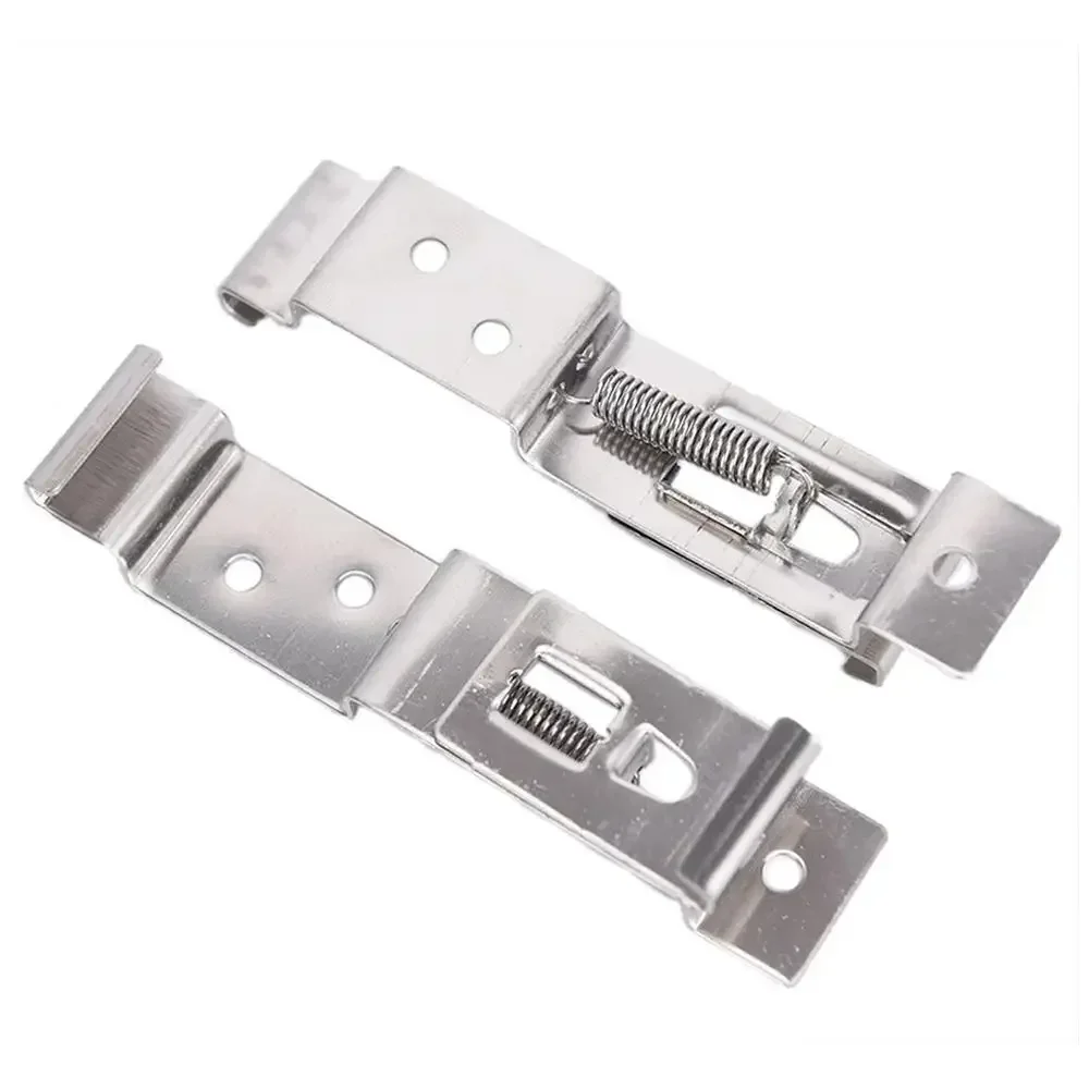 License Plate Holder 2pcs Car License Plate Frame Holder Trailer Number Plate Clips Spring Loaded Stainless Steel Bracket Truck Frame Holder Clamp