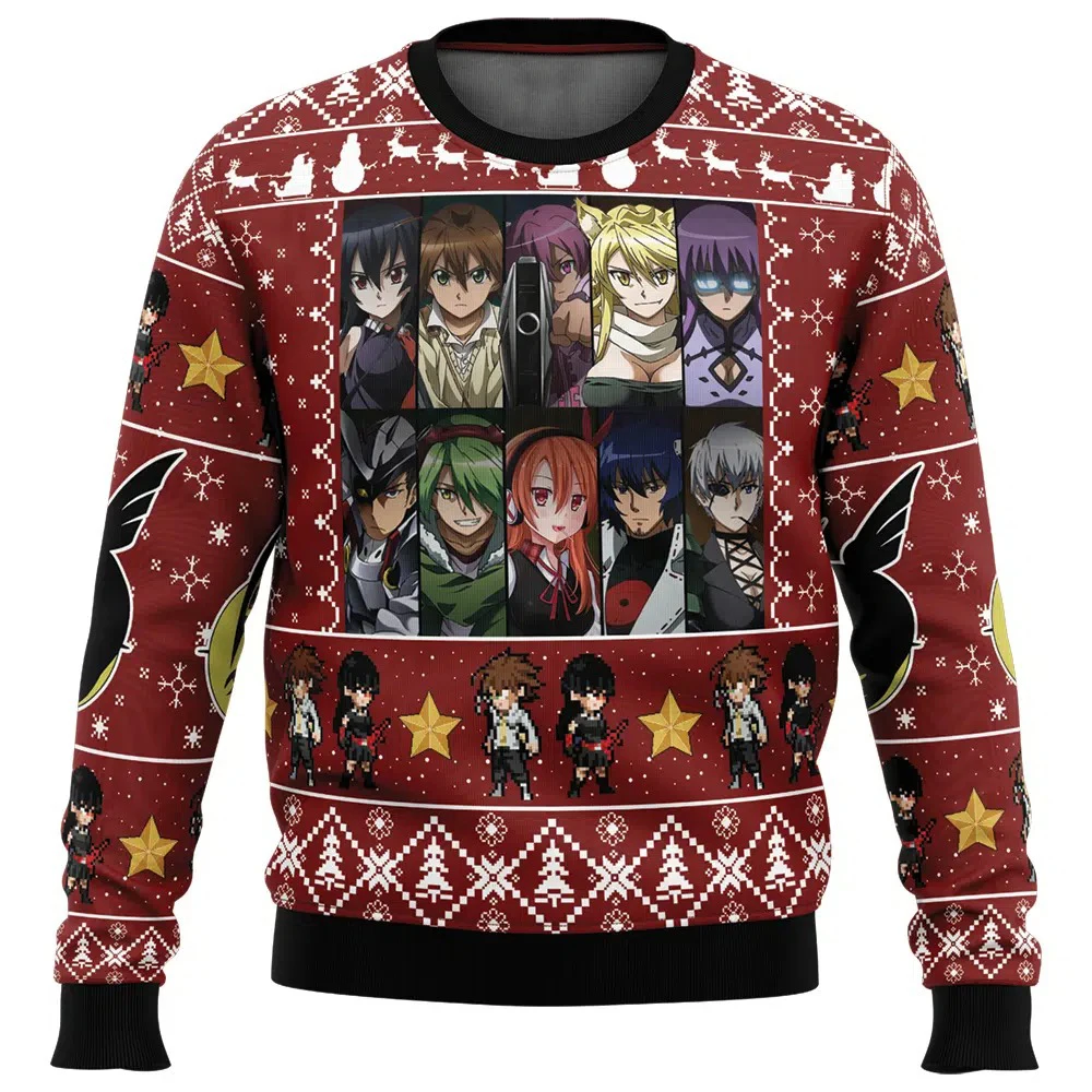 thumbnail image 1 of Suéter navideño feo Akame Ga Kill Attack 2025, nueva moda para hombres, jerseys, tops, sudadera con capucha de estilo japonés con dibujos animados de anime para mujeres, 1 of 4