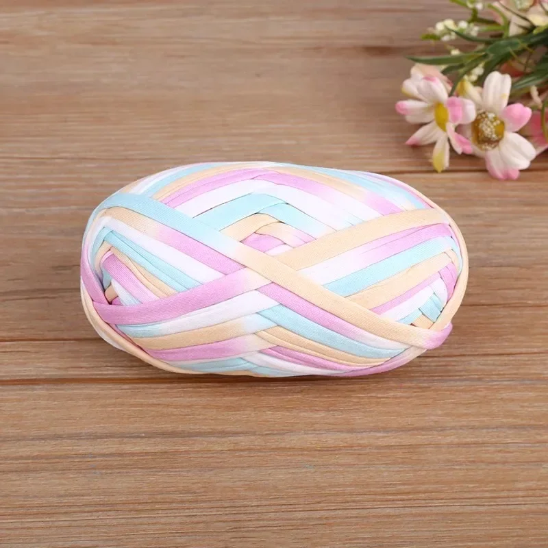 Cotton Flat Thread DIY T-Shirt Yarn Crochet Candy Colors Sewing & Knitting Supplies Materials for Bag Slippers Sandals Handmade 3
