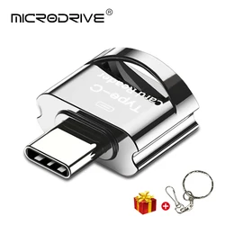 USB - C Memory Card Reader Adapter for SD and Micro SD Cards (Silver)