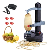 Electric Potato Peeler Multifunctional Fruit Peeler With Adapter And Spare Blades Kitchen Automatic Rotating Peeling Tool 1