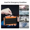 20000mAh Hand Crank Solar Power Bank Dual USB with Camping Light Powerbank Wireless Charging for iPhone 16 15 iwatch Waterproof 3