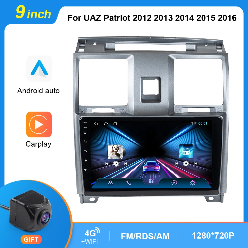 

8G 128G Car Radio For UAZ Patriot 2012-2016 Multimedia 4G WIFI Carplay Auto GPS Navigation 2 Din Android 10 No DVD Player