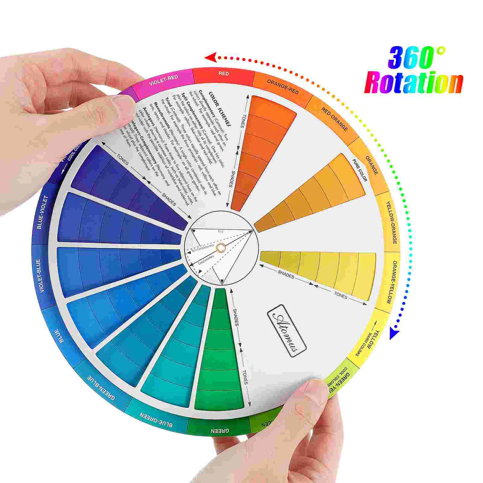 Gradient Color Wheel Learning Paper Paint Mixing Guide Pocket Tools  Quilting Rotatable Painting Palette Watercolors