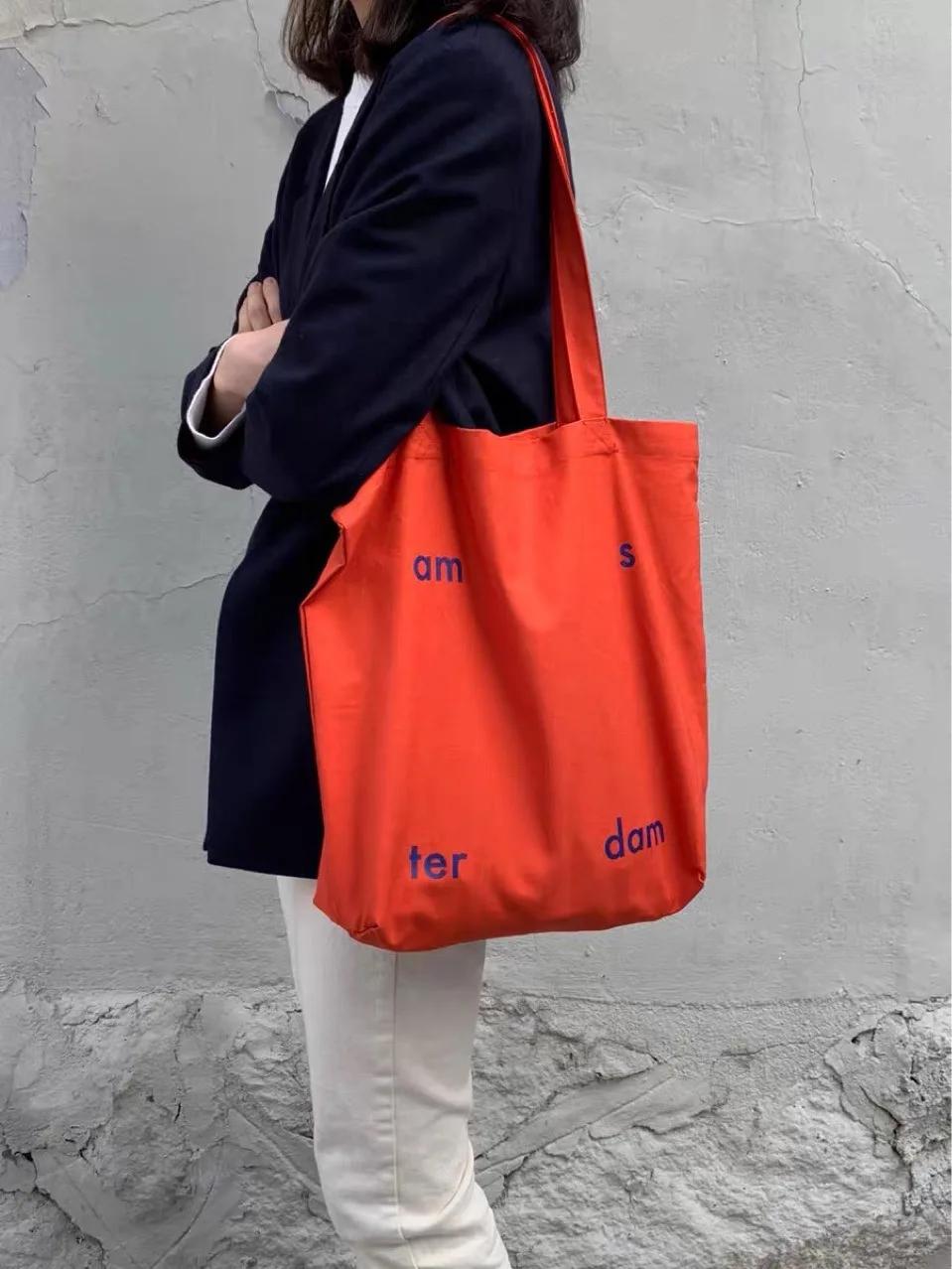

Korean Ins Canvas Tote Bag For Women Cotton Cloth Ladies Shoulder Bag Causal Letters Print Shopping Bag Student Grocery Handbag