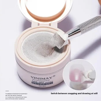 Nail Art Patting Colla Smalto per unghie Pat Pittura Gel con spugna Strumento e pinza Schiaffo Smalto per unghie Soak Off UV LED per manicure