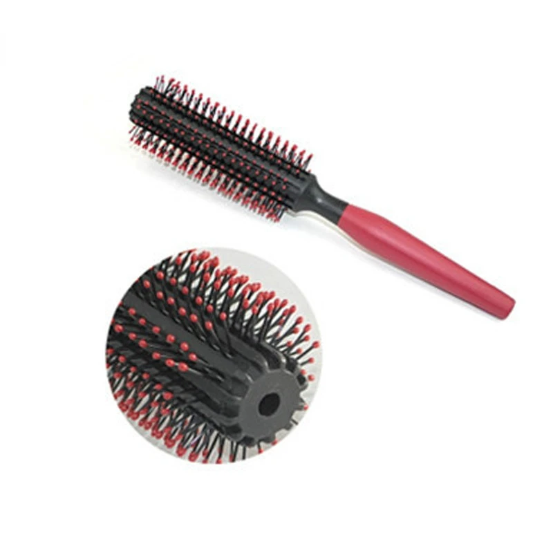 Professional Plastic Round Brush Quiff Roller Curly Hair Comb Hairstyle Massager Hairbrush Dressing Salon Barber Comb New Spiral