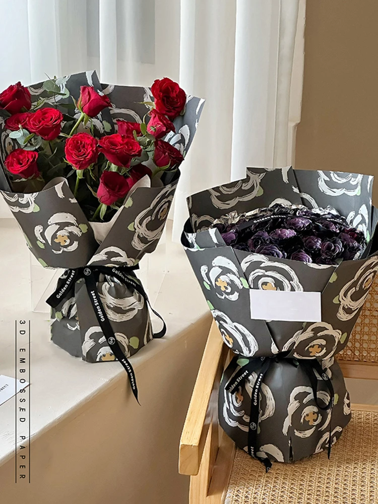 Papel Kraft coreano para envolver Flores, estética artística, lámina de  estampado en caliente, artesanía DIY, Día de San Valentín - AliExpress