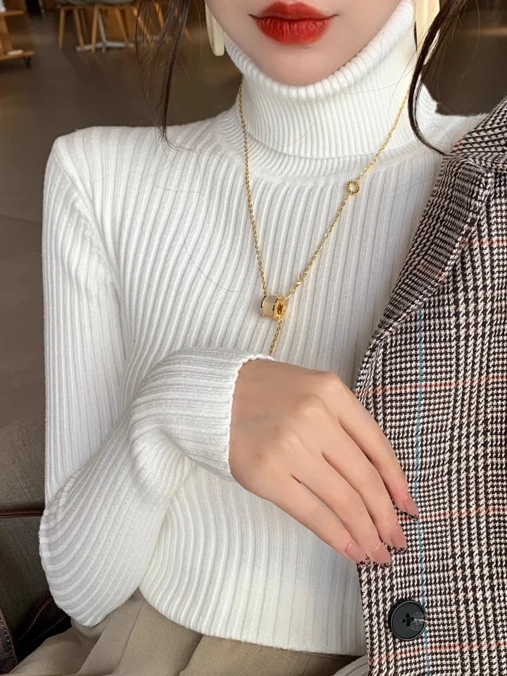Thick Turtleneck Knitted Pullover Autumn Sweater
