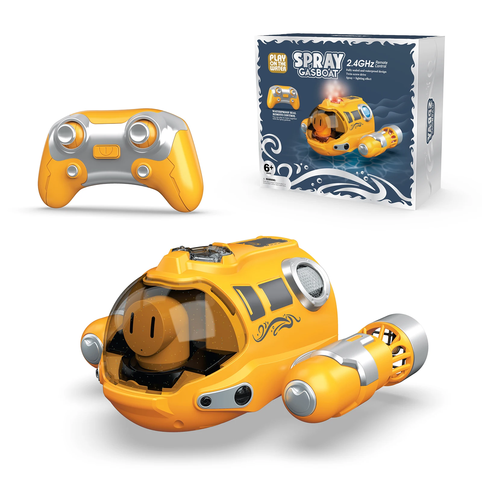 LED 조명이 있는 RC 모터보트, 500mAh 리튬 배터리, 리모컨 보트 풀 장난감, USB 충전, 360 도 플립, 어린이용