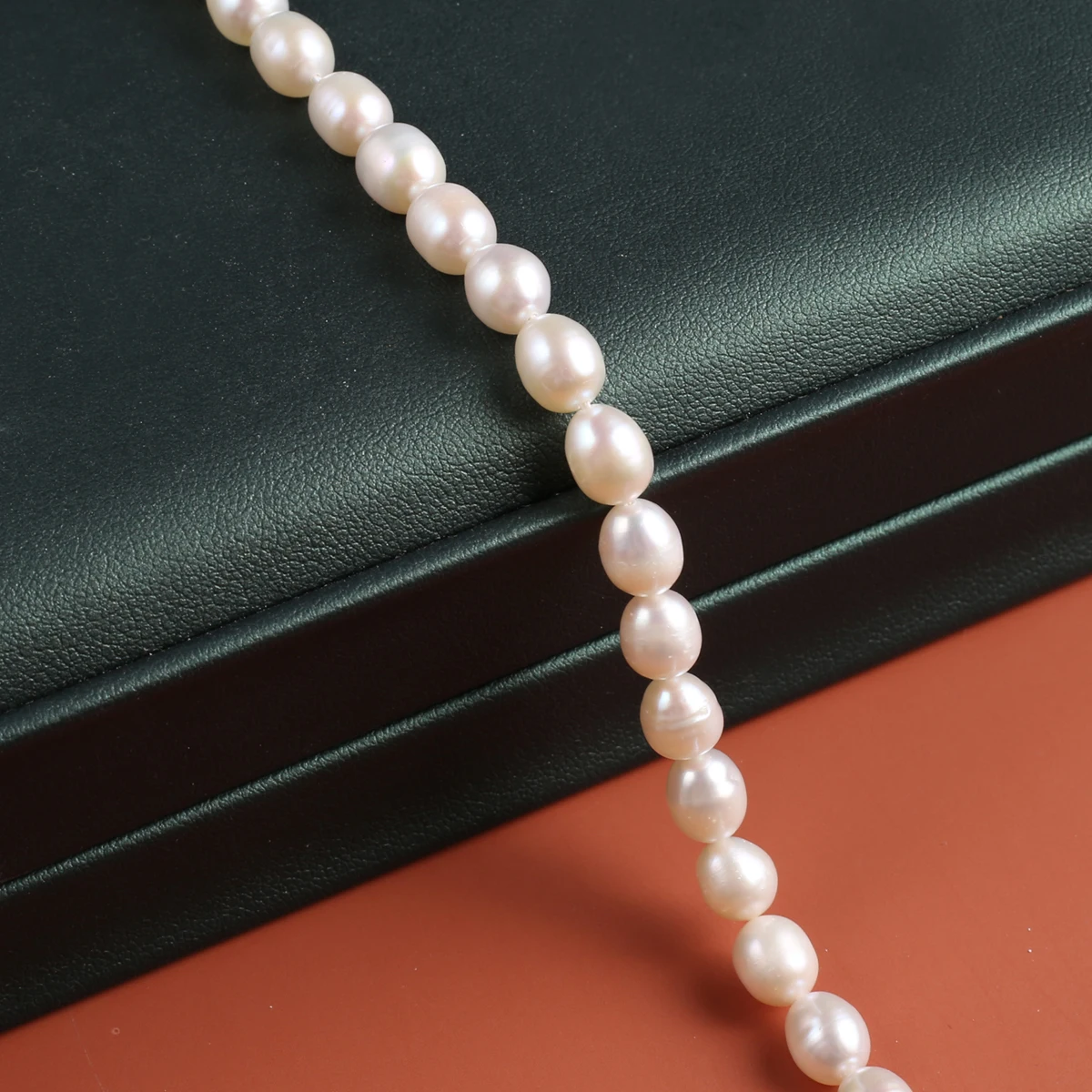 7-8mm Classic White Natural Freshwater Pearl Rice Shape Pearl Bead Loose Spacer Beads for Jewelry Making DIY Necklace Bracelet