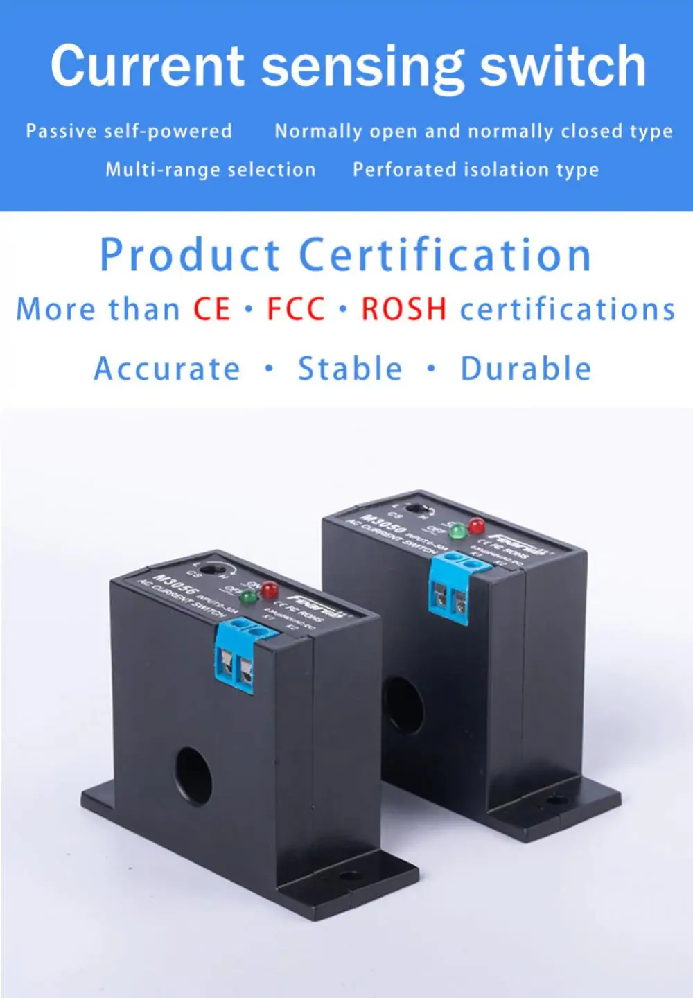 Current Detection Switch 0.2-30A Induction Relay AC Linkage Electrical Equipment PLC Signal Over Limit Closed Mutual Inductor