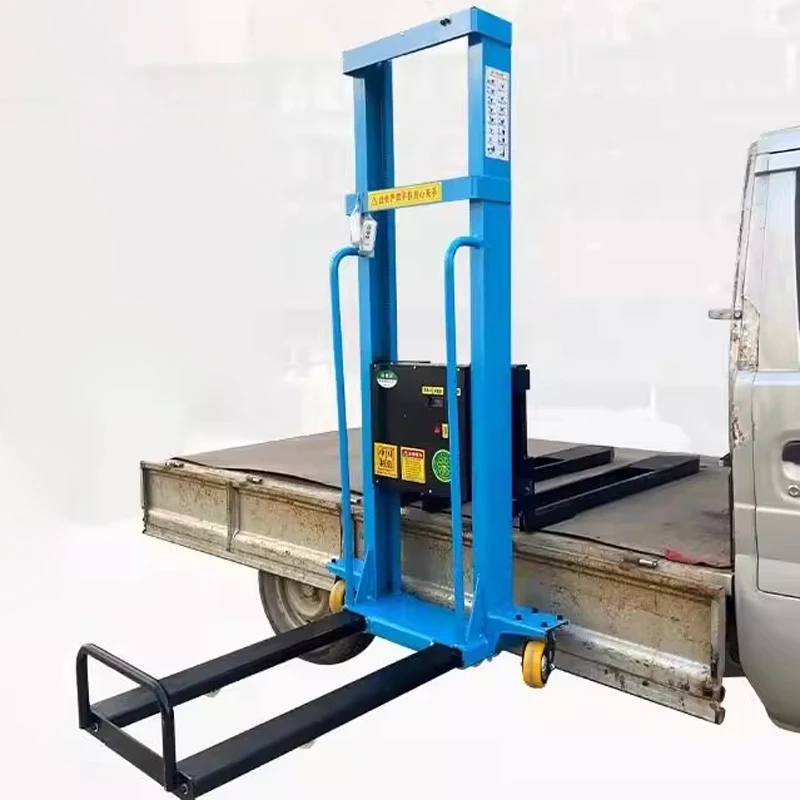 Carrello elevatore elettrico portatile 800 kg Strumento di caricamento/scarico idraulico portatile Pallet per camion elevatore mobile compatto (personalizzato) - immagine 5