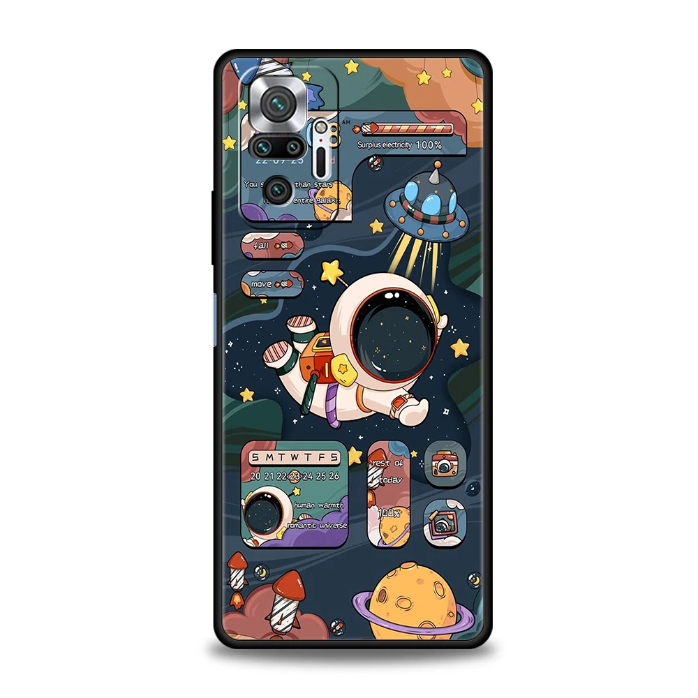 Hallo Astronaut Handy hülle Abdeckung für Redmi 13c 10c Note 13 12 10 11 Pro plus 7 8t k40 k50 Gaming Pro plus 5g Soft shell Capa Tasche – Detail 8