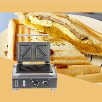 Factory Sale Electric 2 Plates Toaster Sandwich Maker Commercial Non-Stick Sandwich Press Waffle Maker Machine 2