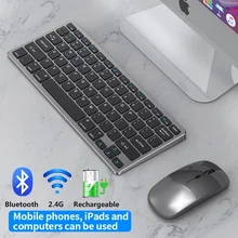 

Wireless Bluetooth Keyboard And Mouse For Ipad Phone Tablet Laptop Rechargeable Mini Keyboard Mouse Combos For Samsung Xiaomi