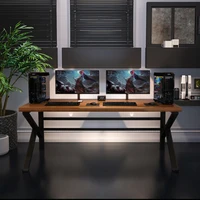 Table longue simple pour chambre d'étudiant, bureau double pour ordinateur et poste de travail pour jeux - Table de jeu moderne 6
