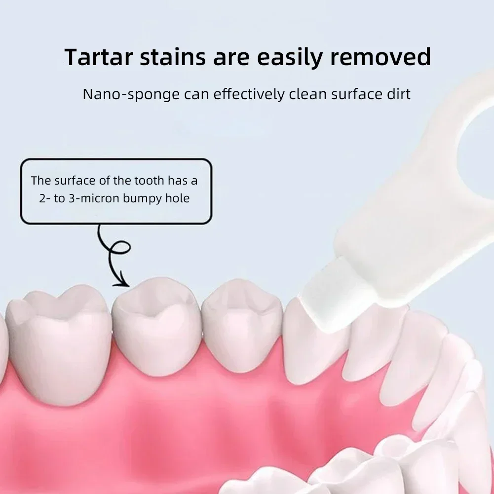 Whitening Tooth Cleaner Nano Sponge Head Wipe Tooth Cleaning Strips Oral Care Tartar Remover Teeth Cleaner Dental Tools 3/4pcs teeth cleaner