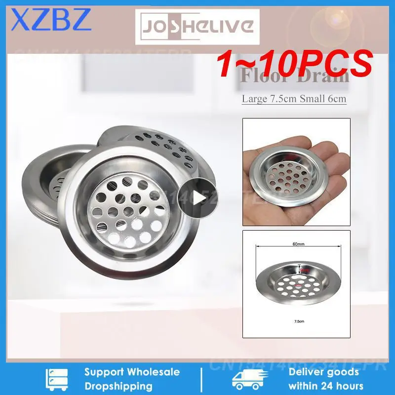 

1~10PCS Kitchen Sink Filter Stainless Steel Mesh Sink Strainer Filter Bathroom Sink Strainer Drain Hole Filter Trap Waste Screen