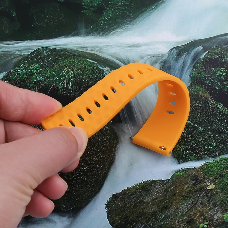 Waterproof Quick Release 24mm Silicone Smartwatch Band