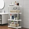 Four-Layer Multi-Functional Storage Rack Bathroom Living Room Organizing Rack Kitchen Bedroom Shelf Plastic Floor-Standing Stora 1