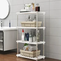 Four-Layer Multi-Functional Storage Rack Bathroom Living Room Organizing Rack Kitchen Bedroom Shelf Plastic Floor-Standing Stora 1