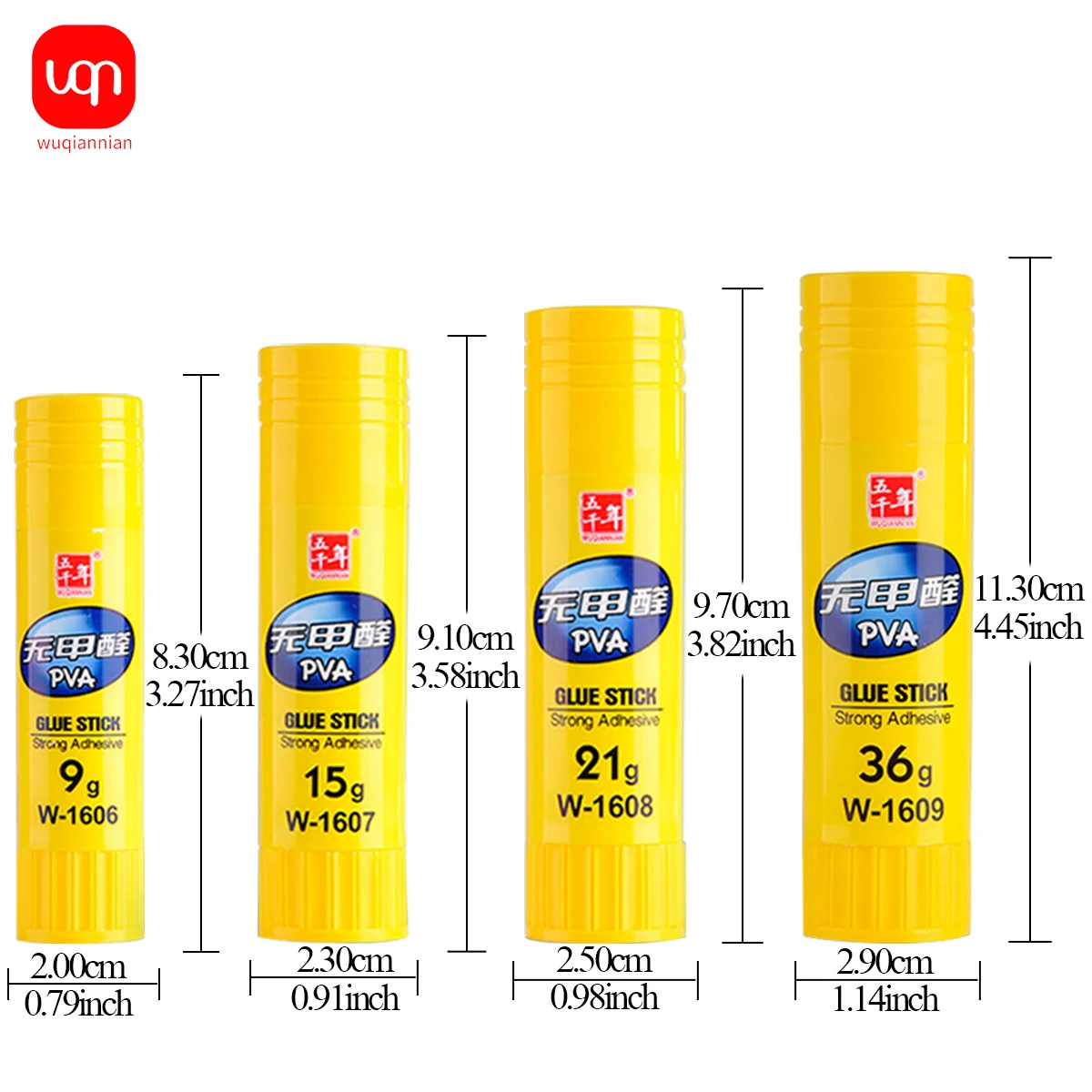 WQN-3/6/12PCS 학생 문구 용 흰색 고체 접착제 스틱 DIY 스크랩북 고체 접착제 고점도 학교 사무실 Supplies9-36