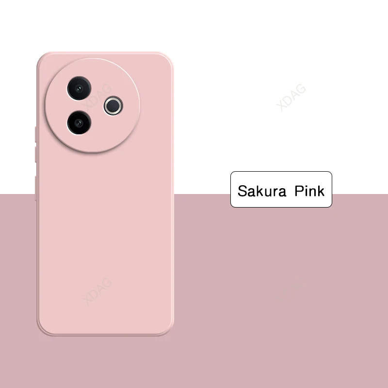 Soft Internal Flocking Liquid Silicone Phone Case with Camera Protection
