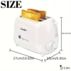 1Pcs Plug Type Sonifer Toaster Sf-6006 2 Pieces Cool Touch Toaster Variable Digital Brown Control with Stop Function Medium Cycle Automatic Pop-Up and Automatic Sliding Debris Tray Clean and Clean 2