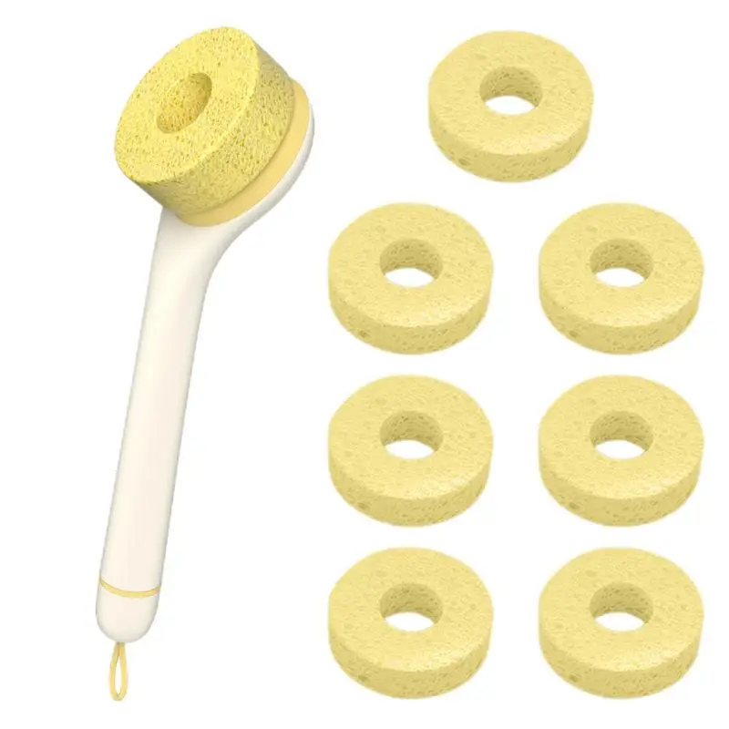 

Pot Brush Multifunction Practical Cleaning Scrub Long Handle Pot Brush Dish Washing Oil Cleaner Quick Dry Water Absorption Tool