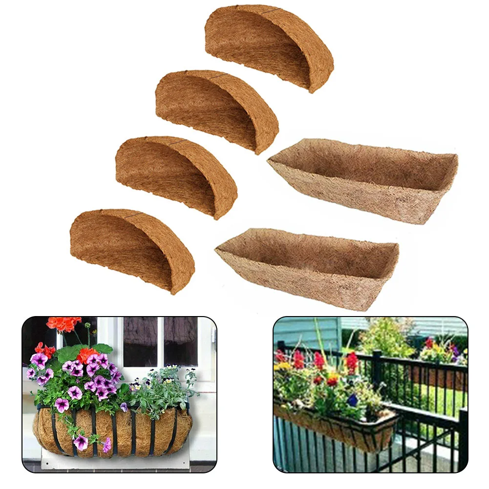 

Trough Coco Fiber Replacement Liners For Plastic Flower Pots Coconut Fiber Mat For Alcony Courtyard Garden Flower Baskets