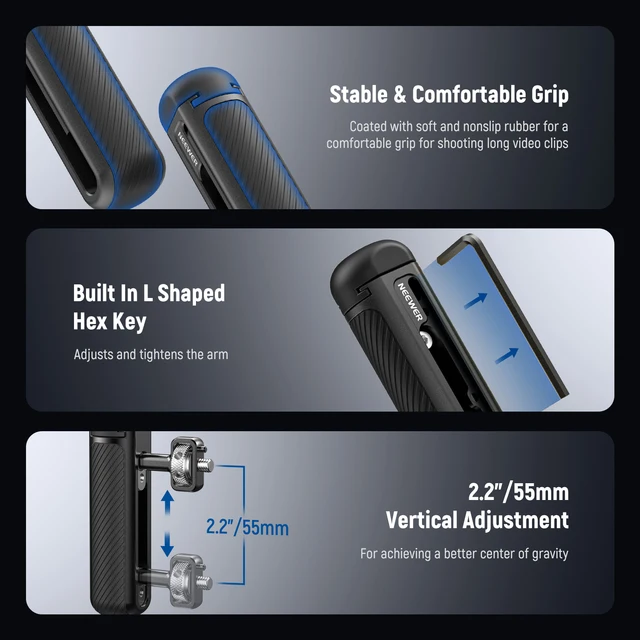 Supporto Per Telefono Flessibile Neewer SP-09 Per Luci Anello | Adattatore Cold Shoe Per Smartphone