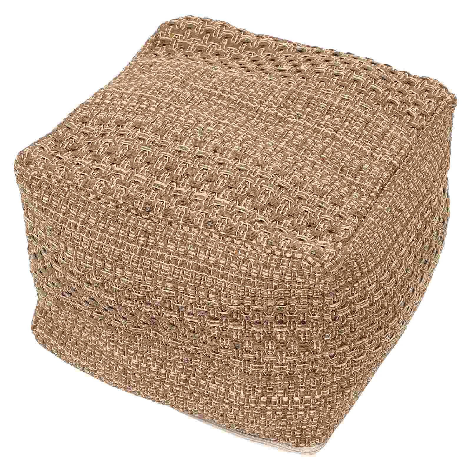 

Square Pouf Ottoman Bean Bag Chair Foot Stool Rest Decorative Poufs Tatami Cushion Large Funiture Pouf Footrest Floor