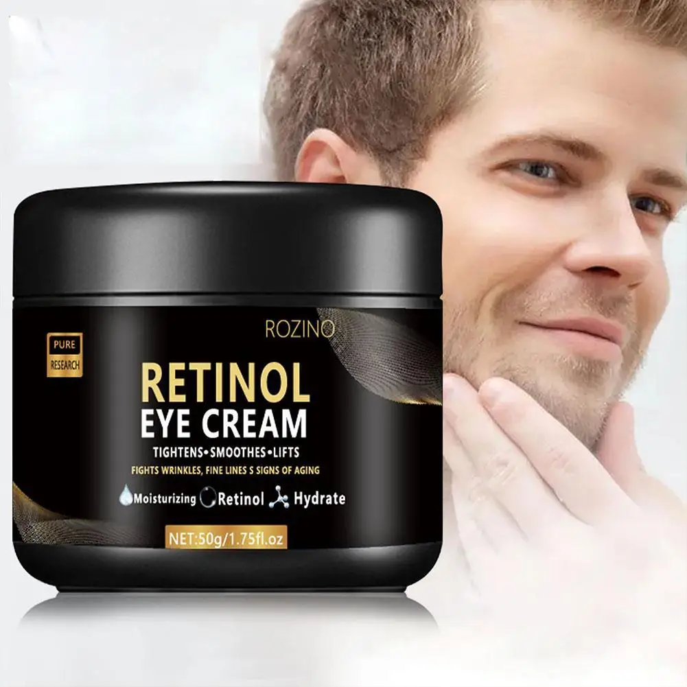 

50g Retinol Eye Cream For Men Anti Aging Dark Circles Remove Puffiness Bags Under Eyes Hydrating Firming Eye Care Men's Cream