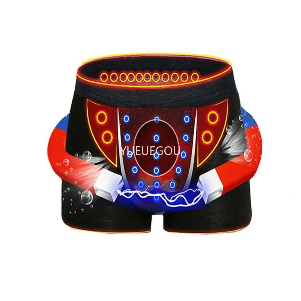 Boxer de sous-vêtements de thérapie magnétique pour hommes avec Tourmaline-Support de la Prostate, ajustement confortable, respirant et évacuant l'humidité