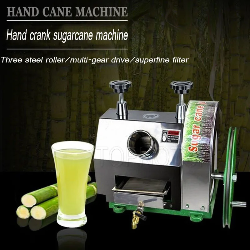 Hand Crank Stainless Steel Sugar Cane Machine Manual Sugarcane Juicer Sugar Cane Juice Machine 2