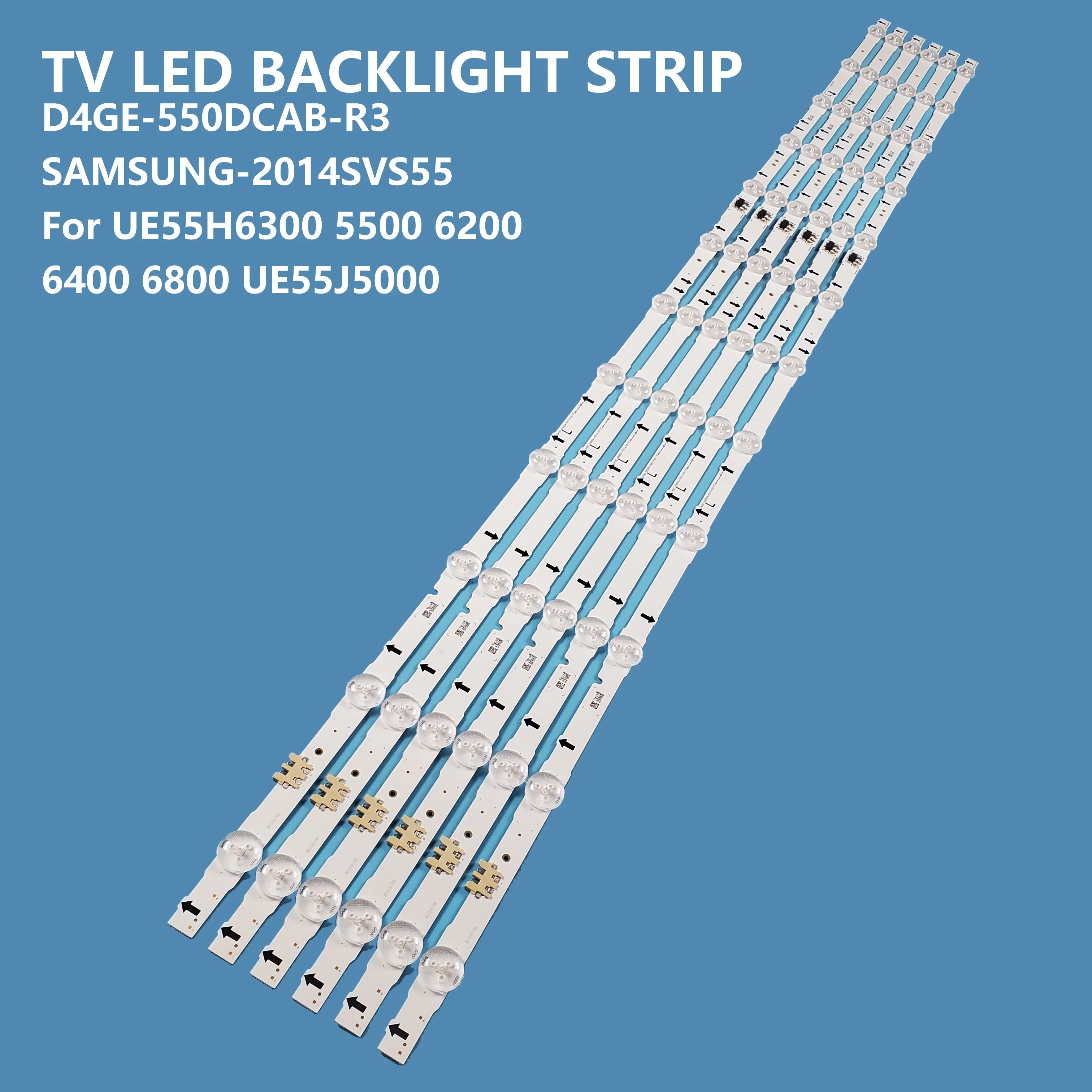 12Pcs/set TV LED Backlight Strip Bar Light D4GE-550DCA-R3 D4GE-550DCB-R3 for Samsung UE55H5500 UA55J5088AJXXZ UA55J5300A/LH55DME 4pcs set tv led backlight bar strip d4ge 320dc1 r2 2014svs32fh for samsung ue32j5100 ue32h5500ak lcd ue32h4000 ua32h4100 ua