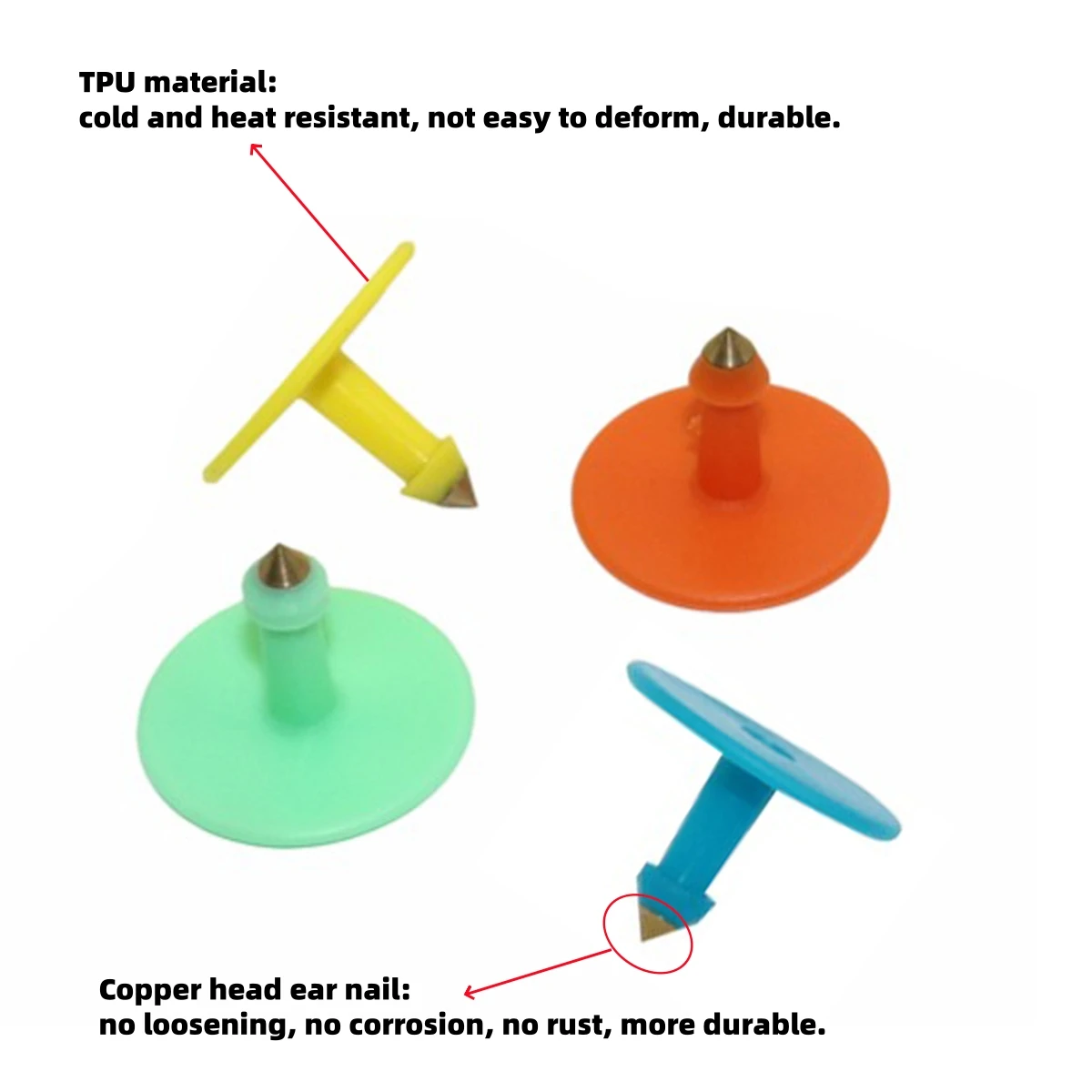 Livestock Ear Tags 50Pcs Anti-Shedding for Animals