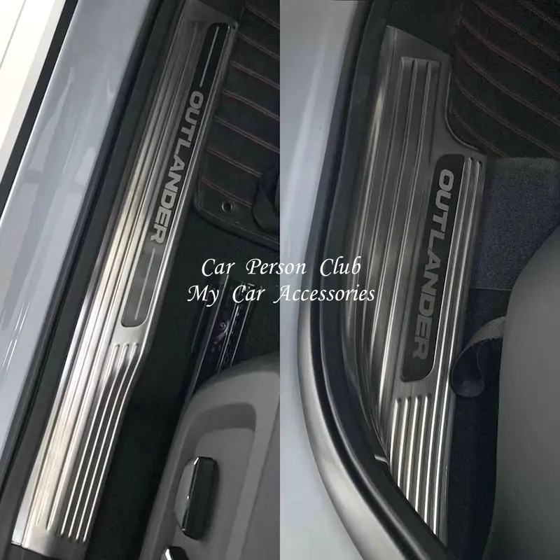 

For Mitsubishi Outlander 2022 2023 Interior Door Sill Scuff Plate Protector Pedal Cover Trims Stainless Car Accessories