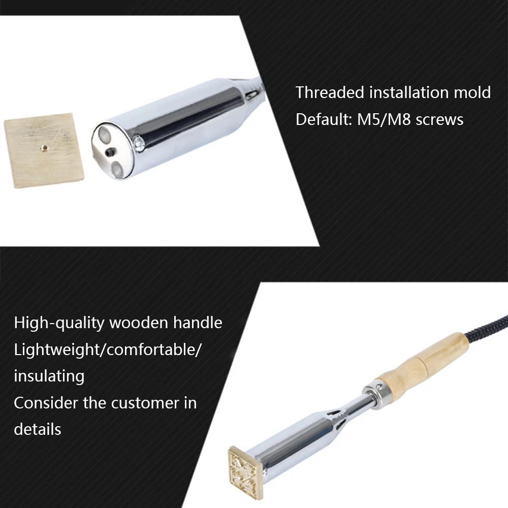 300w Heat Press machine electric iron cake branding bamboo leather stamp copper mould wood burn iron brass stamp