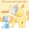 LED Mini Night Light Cute Dog Deer Foldable Desk Lamps Desktop Ornament Book Light Kids Room Bedside Bedroom Decor Holiday Gifts 2