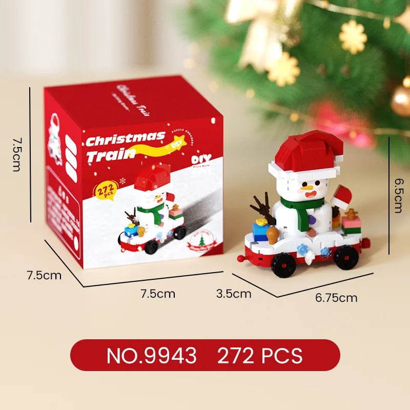 Festive Holiday Tree Particle Building Set - Creative Micro Bricks Educational Toy