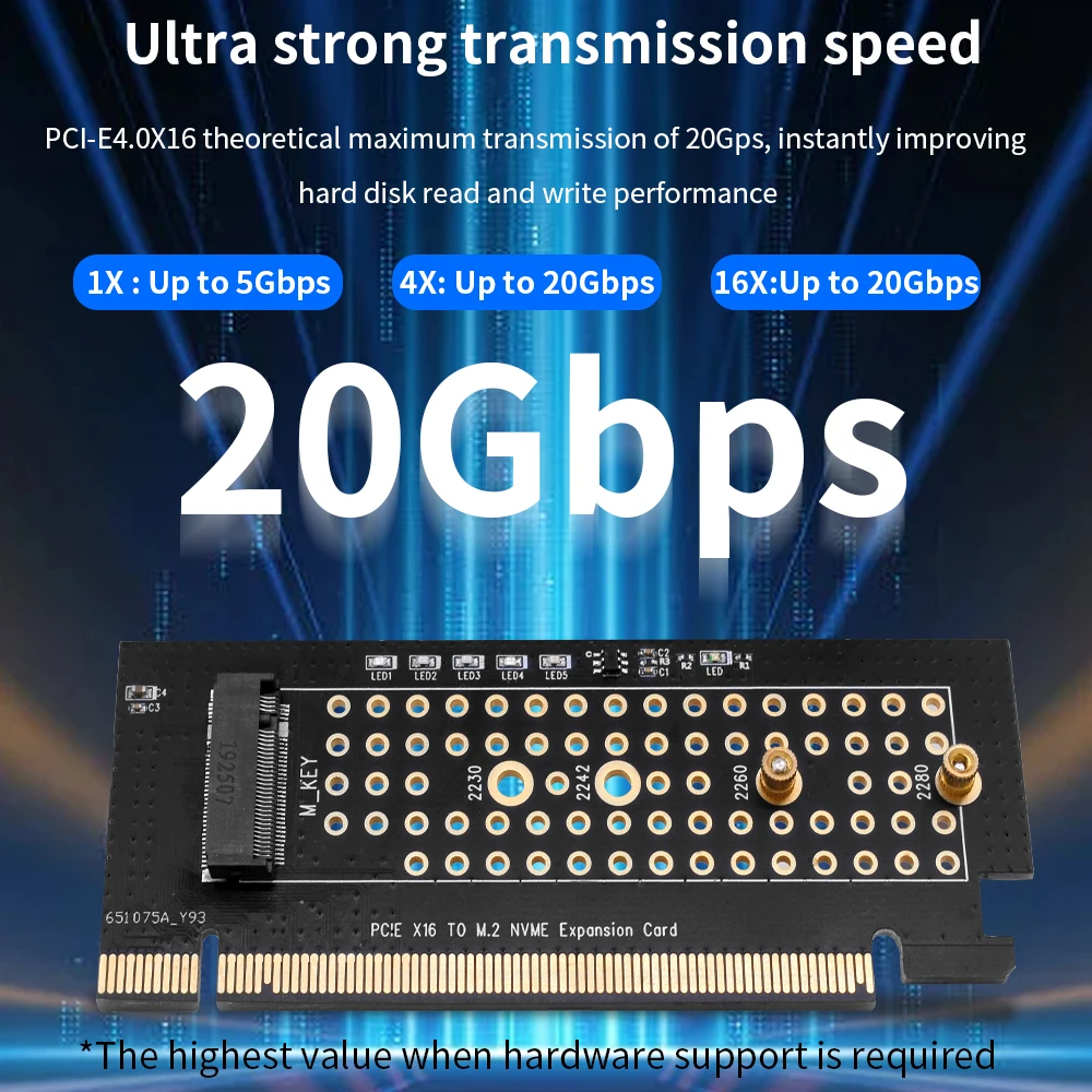 TISHRIC PCIE 확장 카드 어댑터, NVME SSD, M2 PCIE 인터페이스, M.2 NVMe SSD-PCIE M.2 어댑터, X1 X4 X16-M.2 NVME