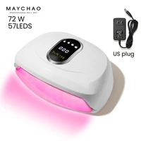 MAYCHAO 72W 57LED Lights Nail Dryer Red Light Fast Drying LED Two Hand Big Lamp Nail Lamp Gel Polish Dryer Timer Smart Nail Tool 1