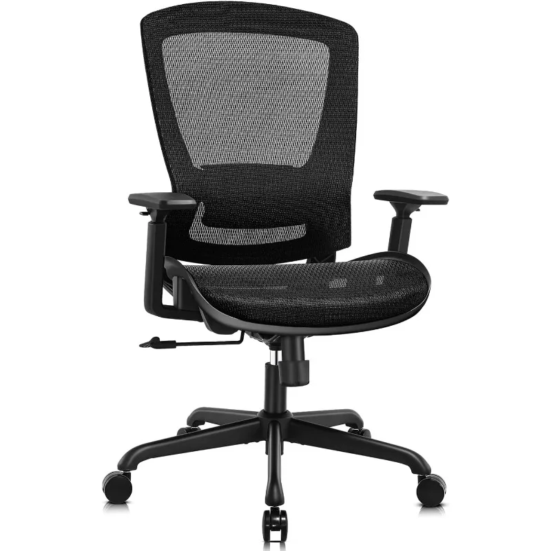 Ergonomic Mesh Office Chair,Sturdy Task Chair- Adjustable Lumbar Support & Armrests,Computer Desk Chair,Tilt Function,Comfort