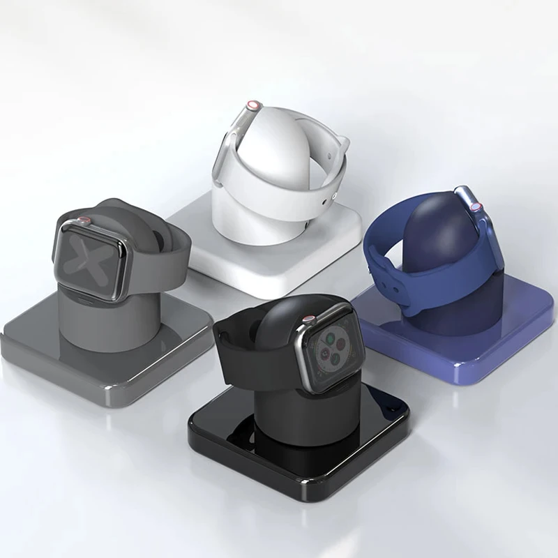 Charger Stand For Apple Watch Series Ultra/8/SE2/7/6/SE/4/3 49mm/45mm/44mm/42mm/41mm/40mm/38mm Durable Silicone Nightstand Mode apple watch charger stand,apple watch charging bracket