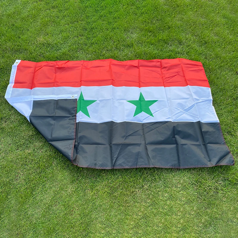 Aerlxemrbrae flagge 90*150cm Syrien flagge 100% Polyester 2 Seiten Gedruckt  Nationalen Flagge Syrien banner - AliExpress