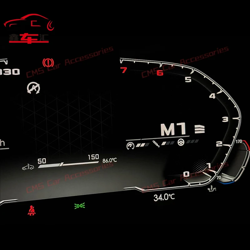 BMW 5 시리즈 F10 F11용 LCD 게이지 M5 스포츠 테마 디지털 클러스터 속도계, 무선 카플레이 계기판 HUD