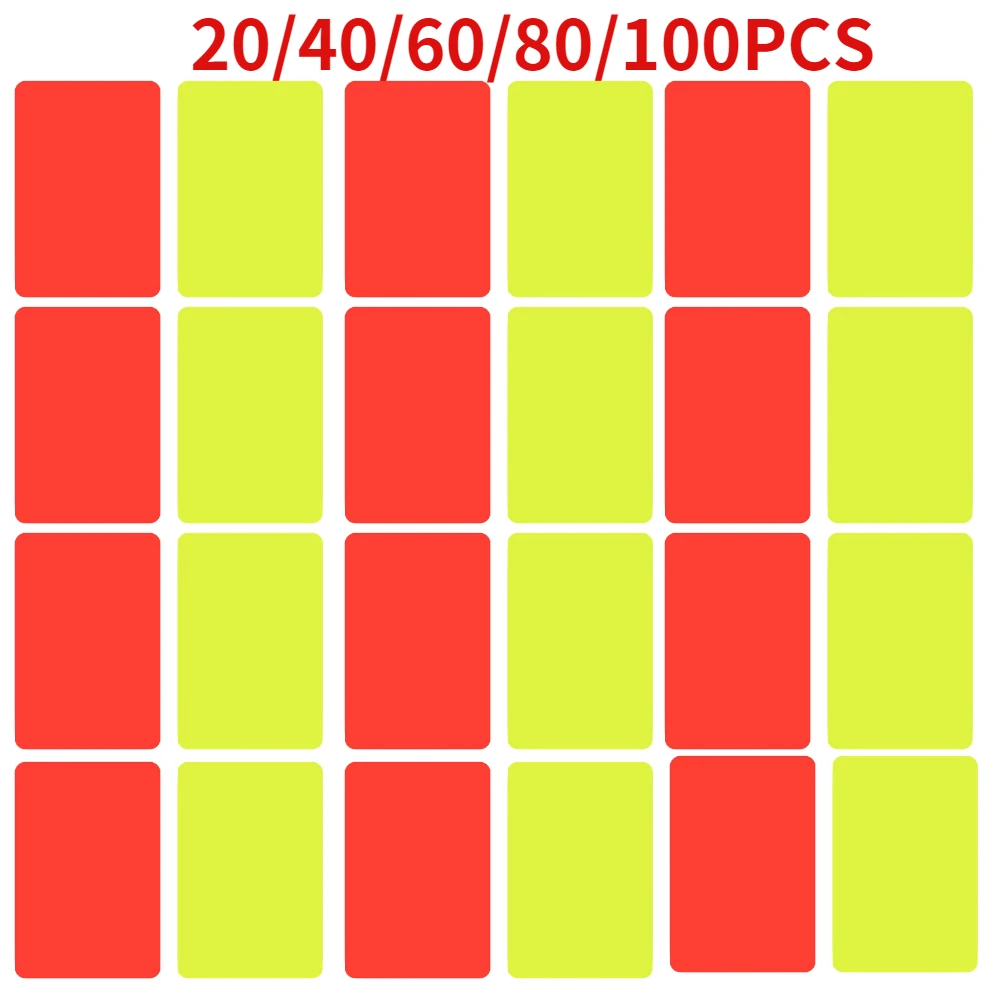 20-100pcs Soccer Referee Cards Red Card and Yellow Card Tool Football Referee Kit Outdoor Survival Equipment